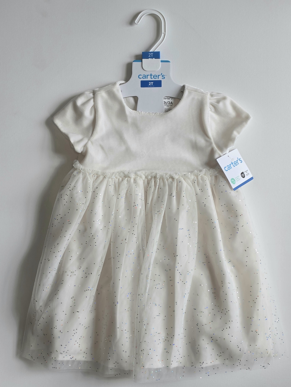 Carter's Cream Tulle Sparkle Party Dress
